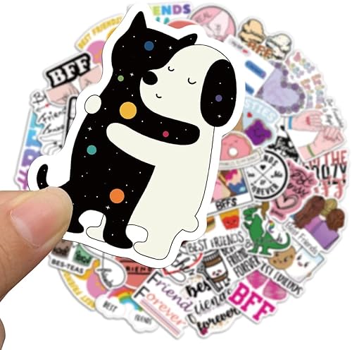 Miniatura 3 de Best Friendship Forever Stickers de 50 vinilos de mercancía Friends Love para laptops, computadoras, Hydro Flasks, monopatín y estuche de viaje