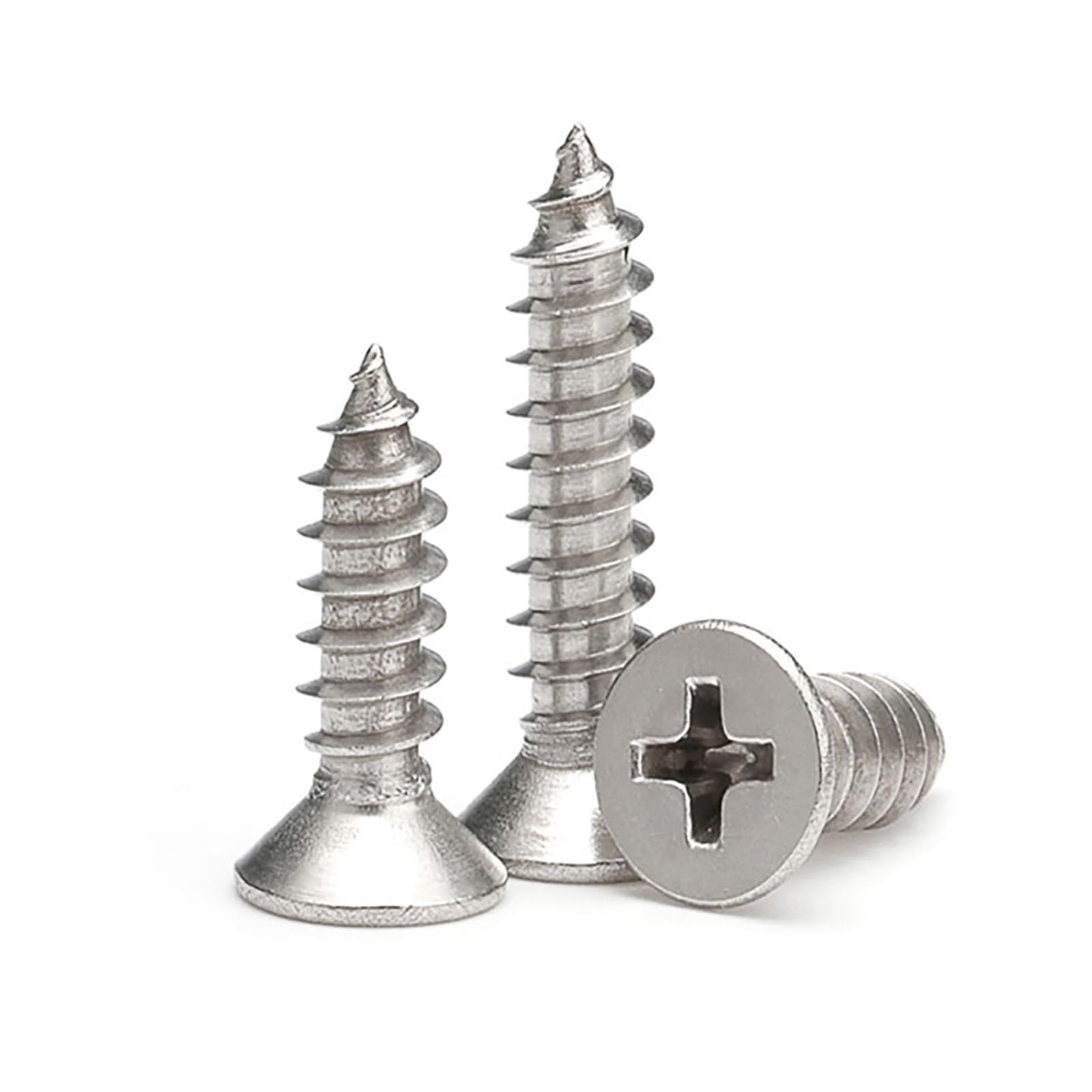 Petites vis autotaraudeuses, Vis autotaraudeuses à tête fraisée cruciforme en acier inoxydable 304(40mm,M4)
