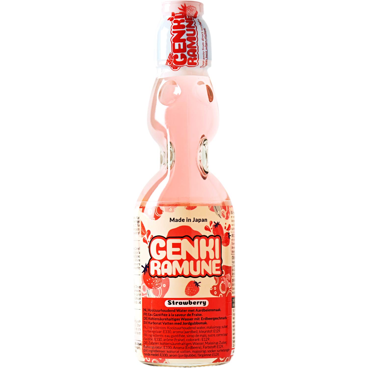 Ramune Pack bebida de fresa de 30 x 200 ml 0.2 ml - Pack de 30