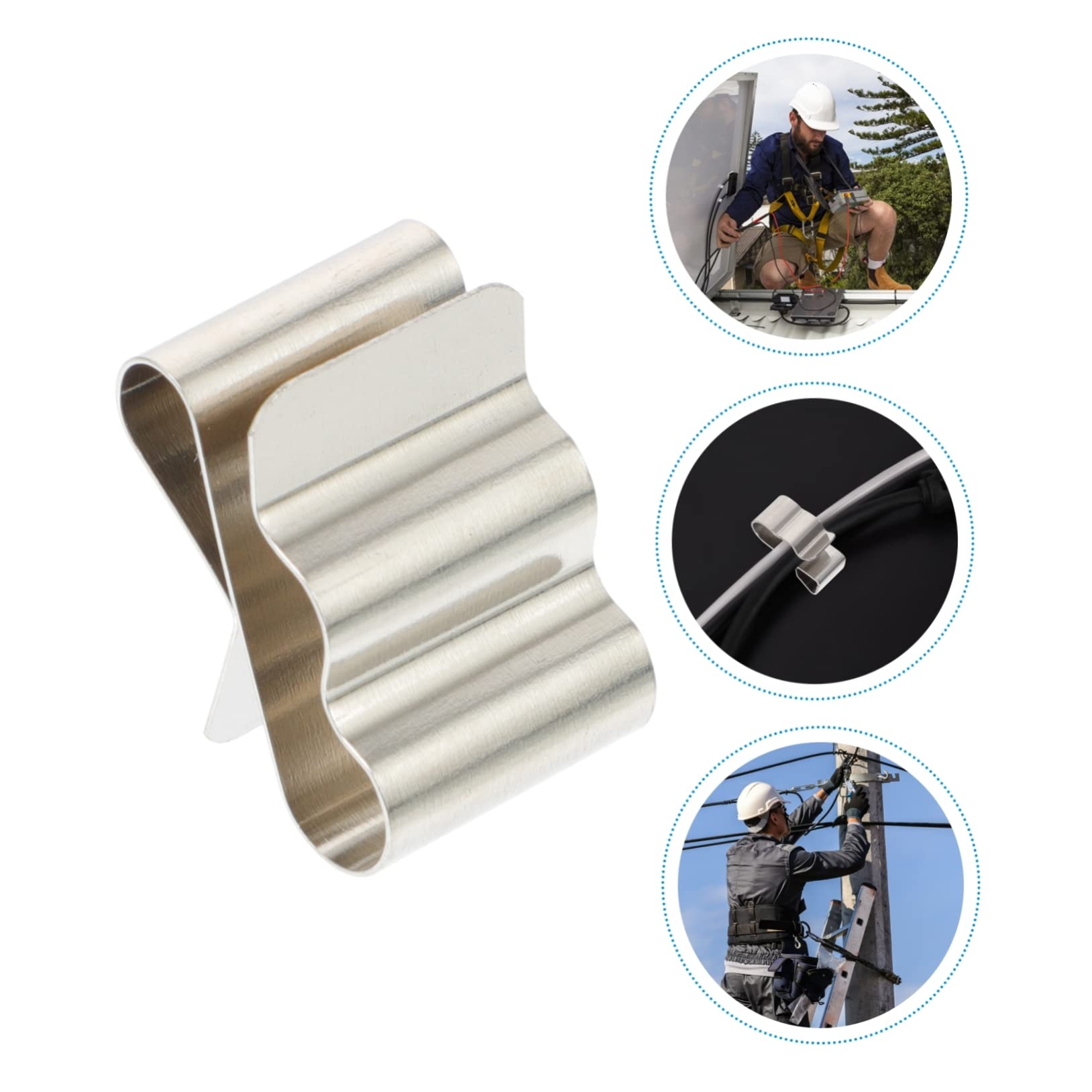 iplusmile 12 Juegos Abrazadera Para Cable Fotovoltaico Solar Flotante Timbre Cableado Sujetacables Para Proyectos Fotovoltaicos Abrazadera De Cable Solar Calefactores Bastidor 50 Uds * 12