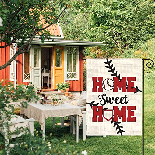 Avoin Baseball Garden Flag Vertical Double Sided Home Sweet Home, Bat Ball Sport Softball Flag Yard Outdoor Decoration 12 X 18 Inch #TOP1