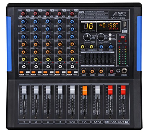 Professional Six-Channel Audio Mixer With Usb Interface, Bluetooth, And Dsp Sound Effects #TOP1