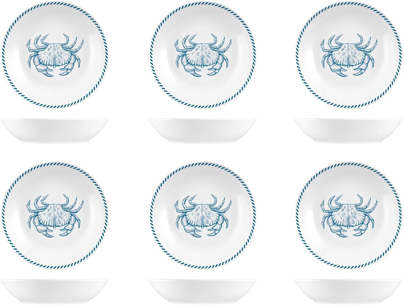 Assiettes creuses H&H Ocean 20 cm faciles à nettoyer pour simplifier vos fins de repas
