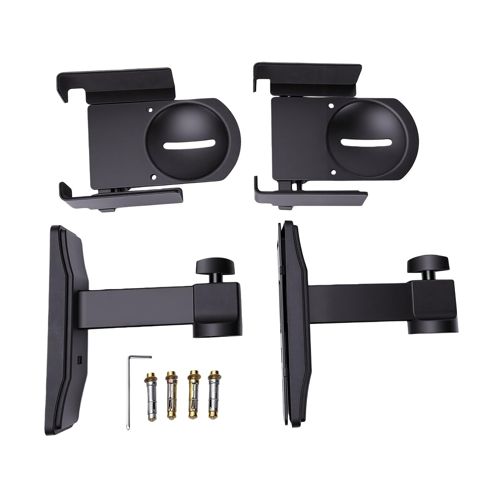 Goshyda 2 Soportes de Montaje en Pared para Altavoces R-40M R-41M RP-600M II, Soporte Flexible Ajustable para Altavoces de Estantería de hasta 44 Libras, para Cine en Casa