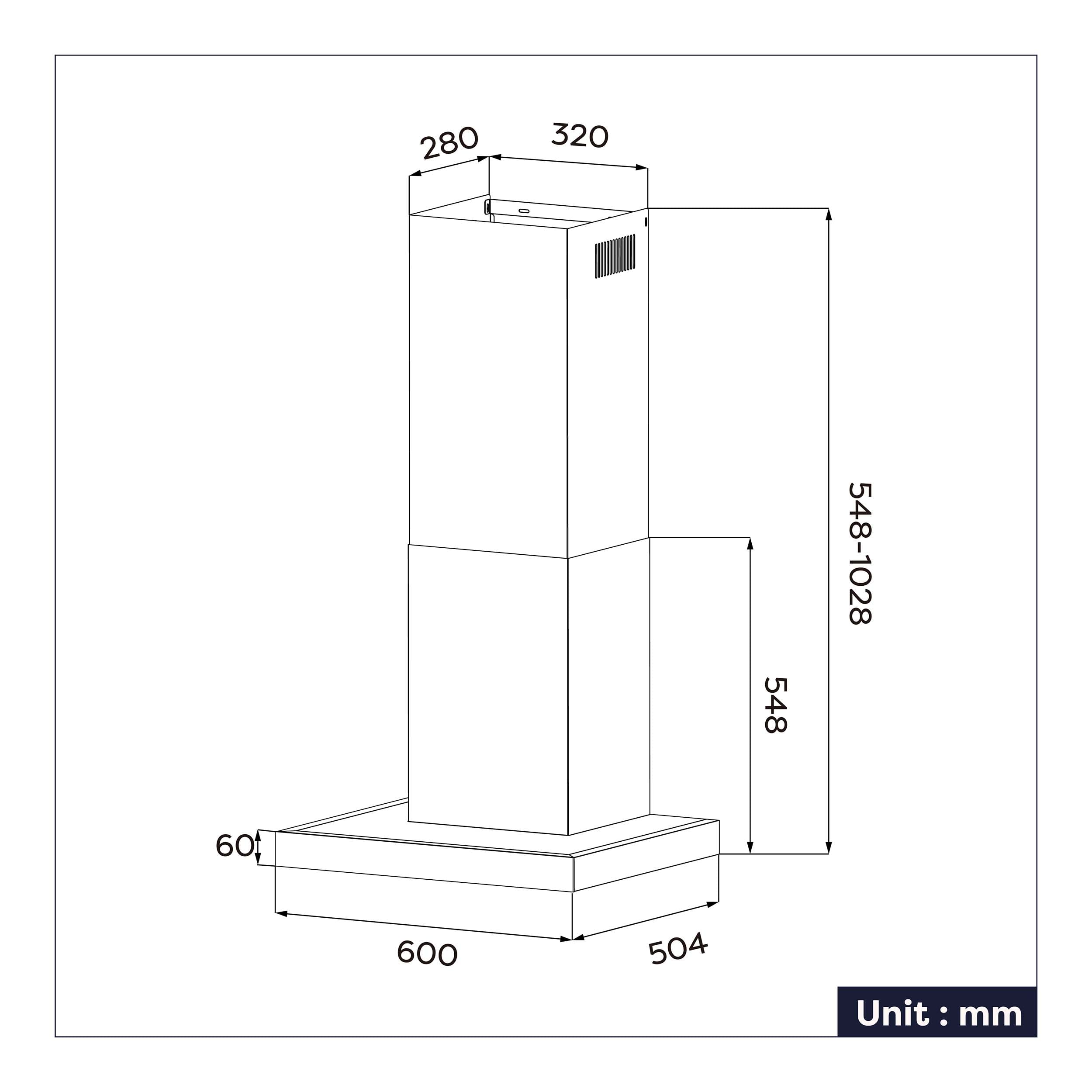 CIARRA CBCB6102 Hotte Aspirante 60 cm A+++ 650 m³/h - App & TouchControl - 4 Vitesses + Booster - Recyclage & Évacuation - Filtre à Charbon CBCF003 - Noire