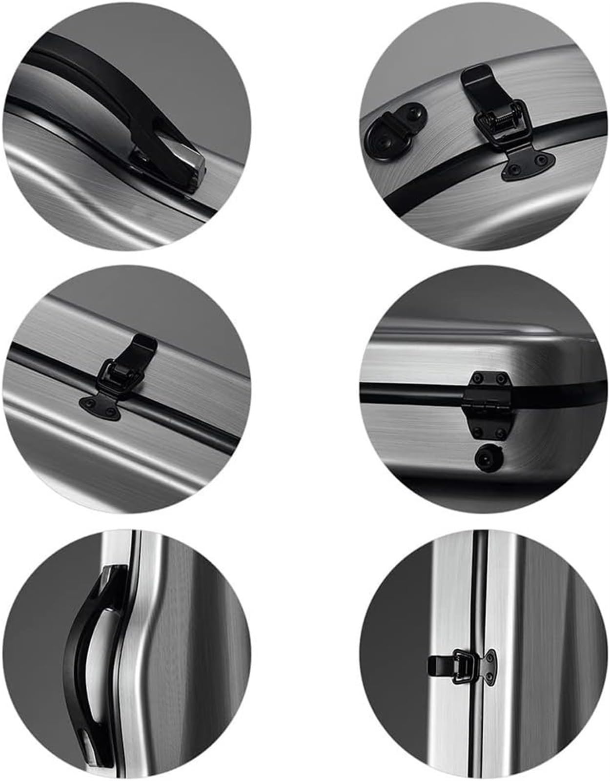 4/4 Geigenkoffer Kohlefaser Fiberglas Geigenkoffer Leichter tragbarer Geigenkoffer in voller Größe mit eingebautem Hygrometer mit Tragegurten (Color : Style 2)