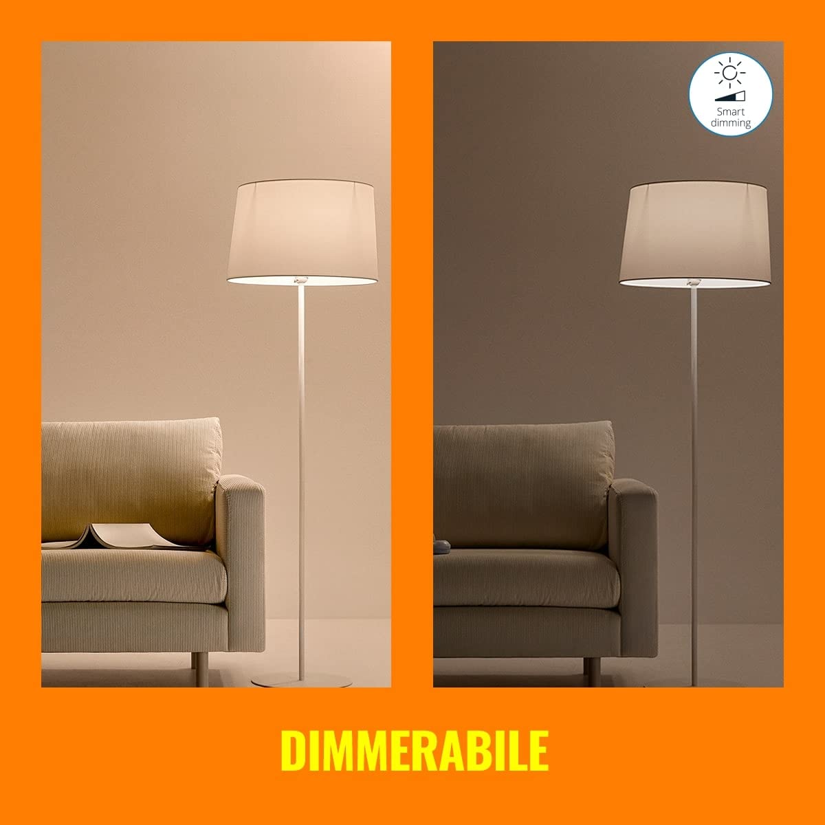 WiZ Plafoniera quadrata smart WiFi, Bianco | Luce bianca da calda a fredda, 36 W, Tecnologia SpaceSense, Controllo vocale, Compatibile con Alexa e Google, Smart Home