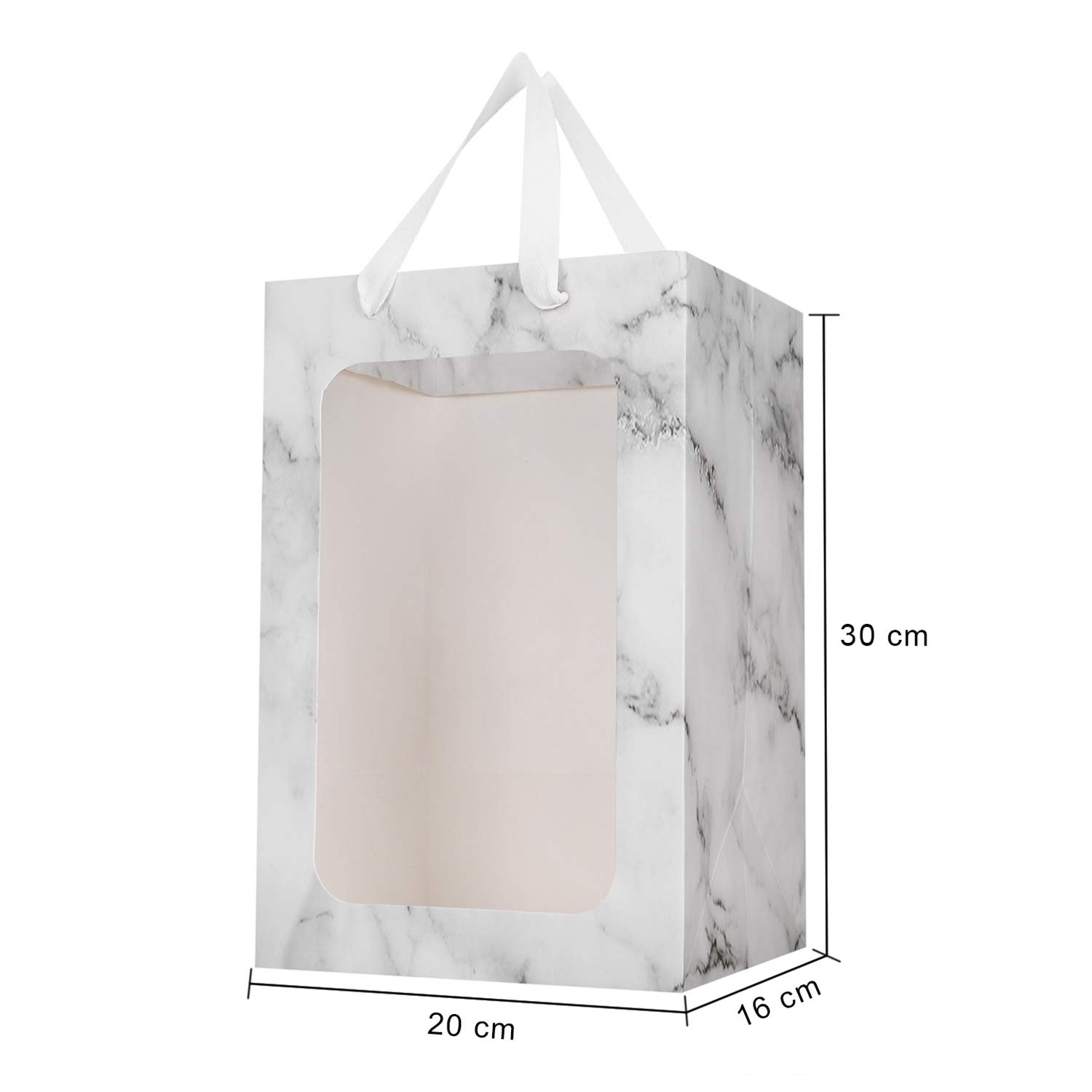 Amazon | 10枚入り ギフトバッグ 手提げ袋 透明窓付き 紙袋 ラッピング