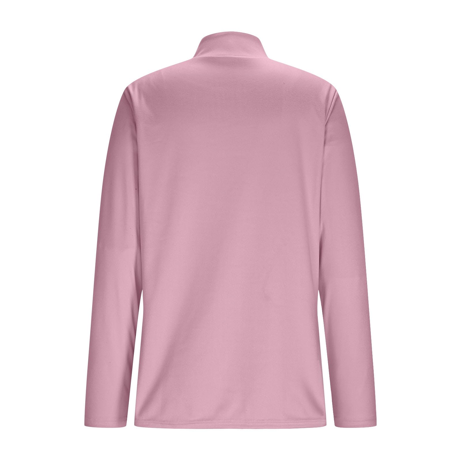 Camiseta Mujer Manga Larga Original Tops de Cuello Alto Primavera Otoño Color Sólido Sueltos Jersey T-Shirt Camisetas Basicas Pullover Deporte Fiesta Cómodo Casual Camisetas Interior Diario