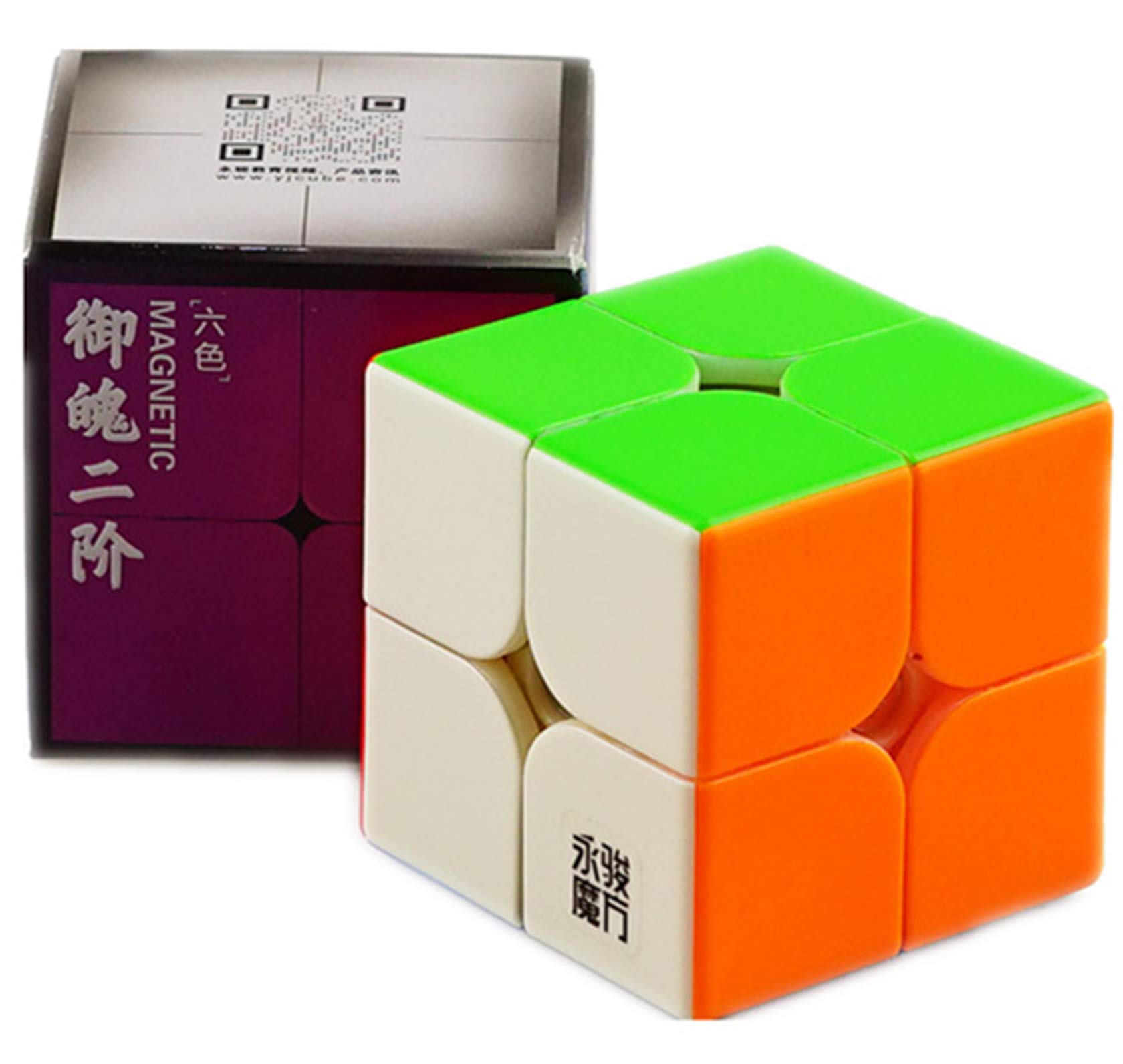 Bokefenuo YongJun YuPo 2M Magnetic Speed Cube 2x2 Stickerless YJ YoPo M 2x2x2 Puzzle Magic Cube Educational Toy