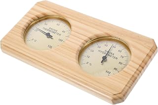 Wooden Sauna Thermometer for Steam Rooms Hygrometer Wall Mount Gauge