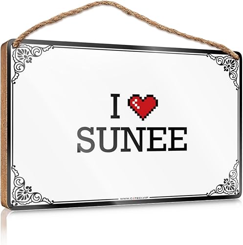 Bathroom Signs Funny I Love Sunee Wooden Sign Kitchen Decorations Wall Wooden Decorative Plaque (Color Colour, Size 15X28CM)