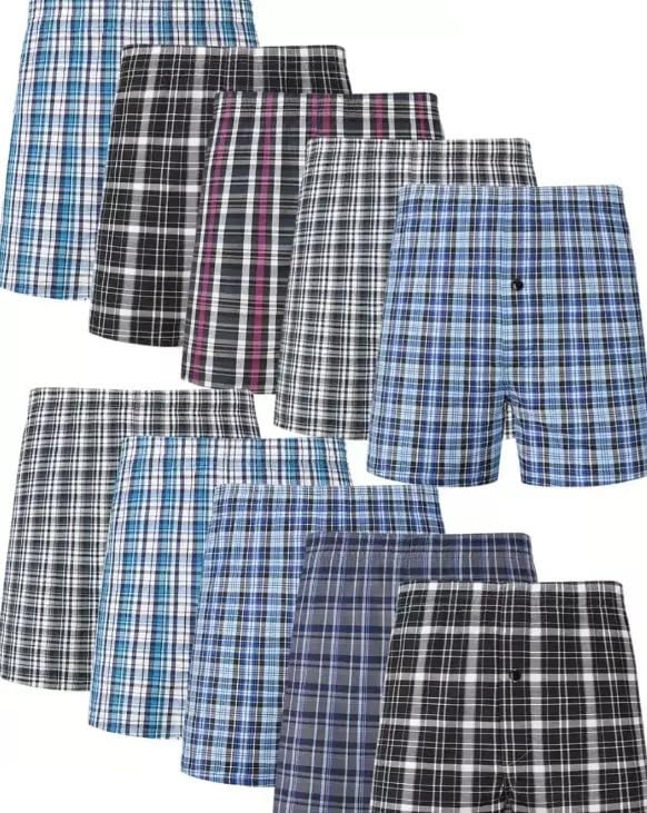 Calzoncillos tipo bóxer tejidos COSHAL para hombre en paquete múltiple holgado