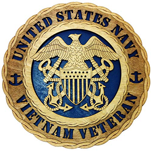Distinctive Designs Specialty Gifts WT-NAVYVIETNAMVET Custom Laser Accents Vietnam Veteran Military Decorative Custom Laser Crafted Three Dimensional Wooden Wall Plaque thumb #1