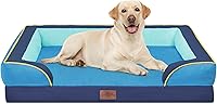 Vista 275 de Comfort Expression - Cama ortopédica para perros extragrandes, 42 x 30 pulgadas, cama impermeable y de apoyo de espuma con cojines removibles, sofá