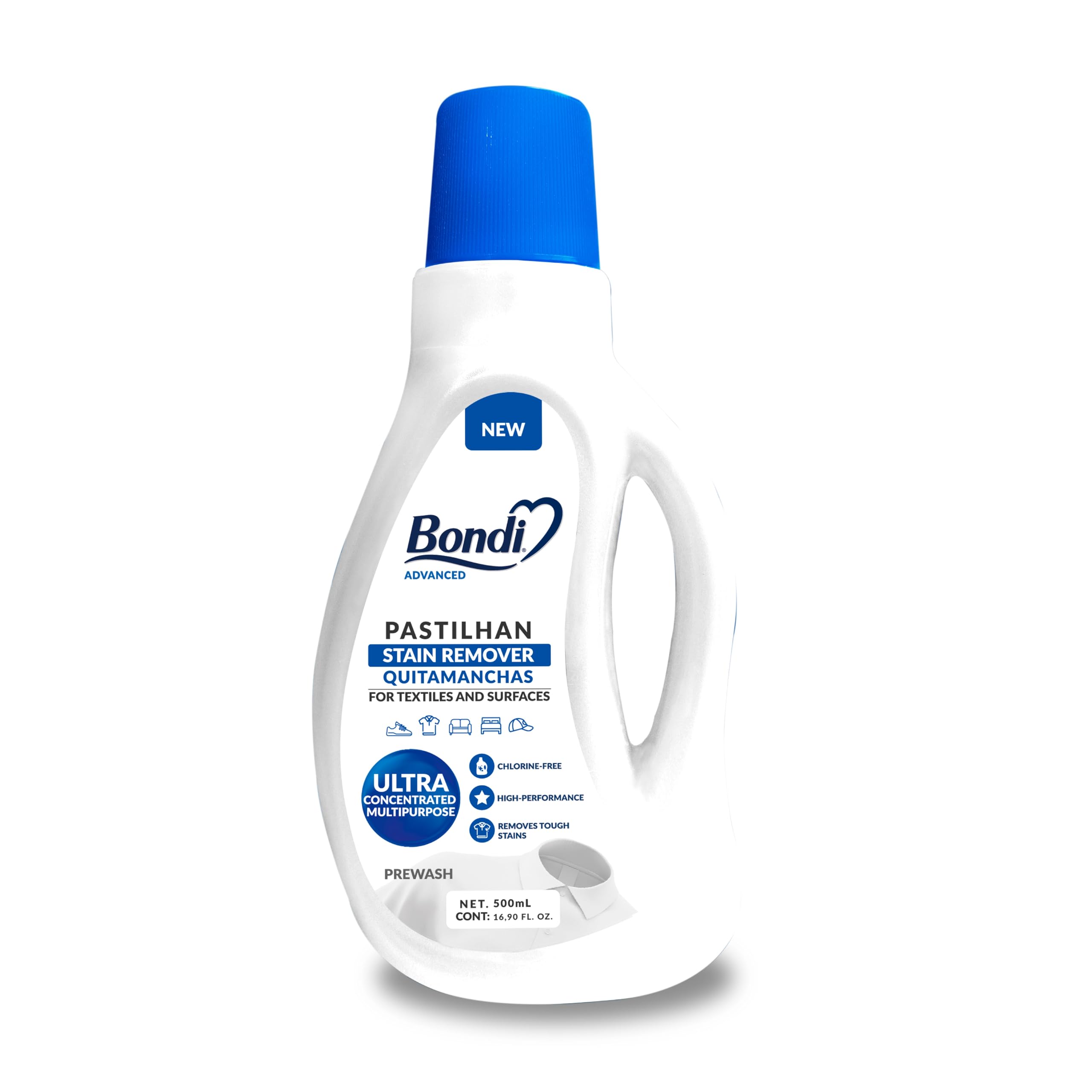 Bondi Advanced Pastilhan Stain Remover, Upholstery Cleaner, Carpet Cleaner, Stain Remover For Clothes, 16.9 oz, Laudry Prewash, Surface Cleaning, Safe