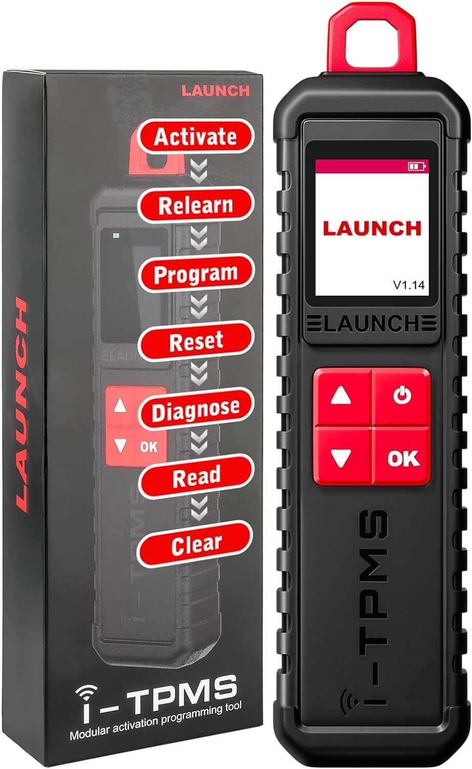 LAUNCH X431 TSGUM TPMS Testeur Pression Pneu,Activation/Lecture/Apprentissage/Programmation des Capteurs,TSGUN Manomètre Pression Pneus pour 98% des Véhicules TPMS Mondiaux.