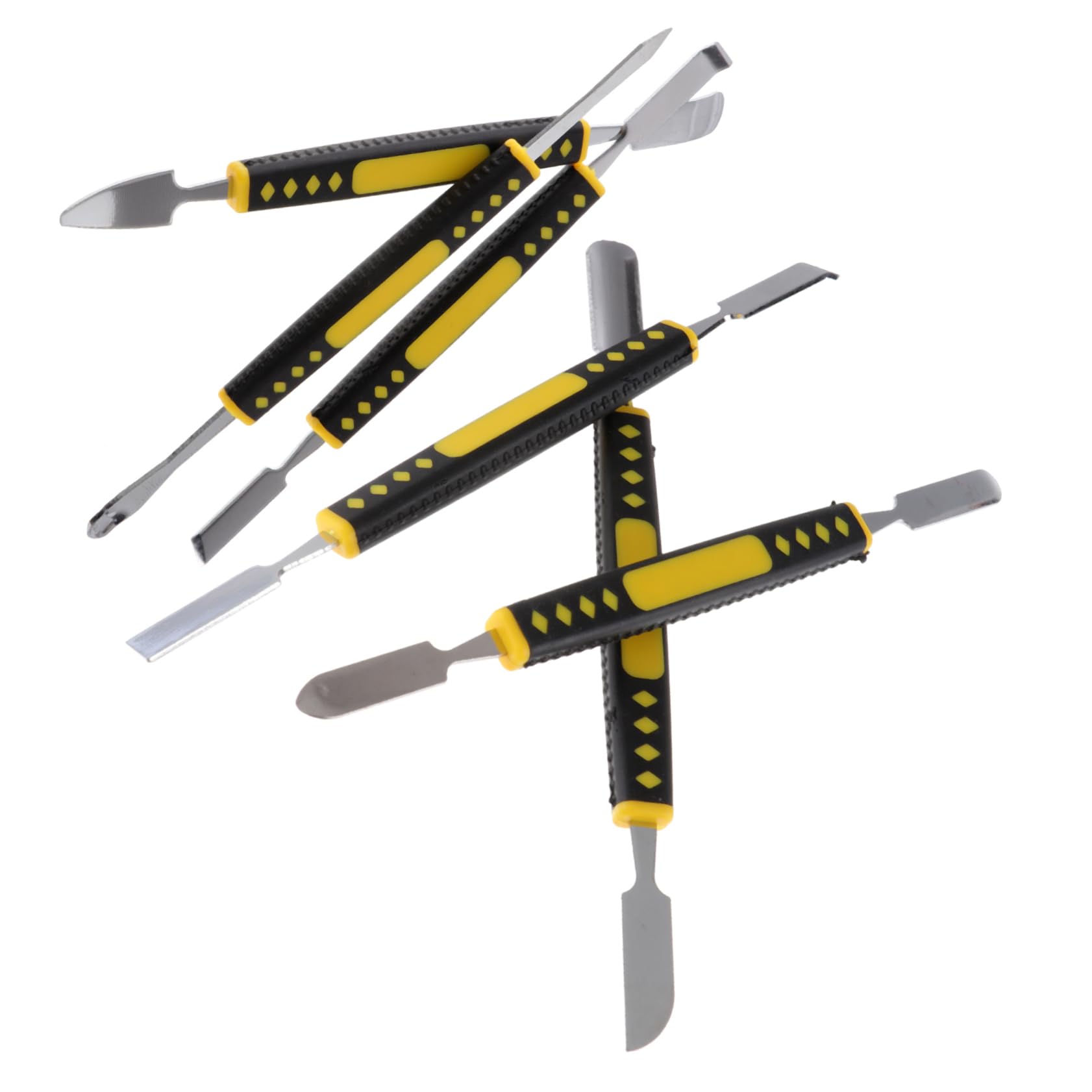 OKUMEYR 6Pcs Injection Molded Metal Crowbar Tool Double Ended Prying Dismantling Tool for Mobile Phones Laptops and Tablets Durable Design with Unique Cutter