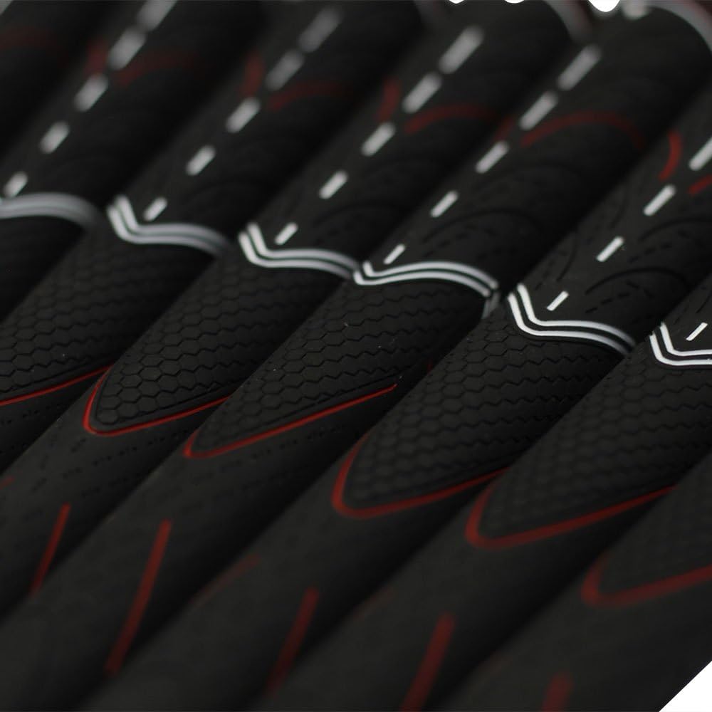 Majek Men's Golf Grips Midsize Black Tour Pro Grip Kit (8 Grips, Grip Tape, Clamp, Instructions)