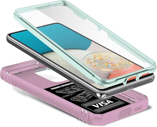 Miniatura 2 de Fetrim Funda para Galaxy A51 4G, Caja Del Teléfono De La Cubierta De La Cámara Con Soporte De Anillo De Rotación Para Samsung Galaxy A51 4G - Verde