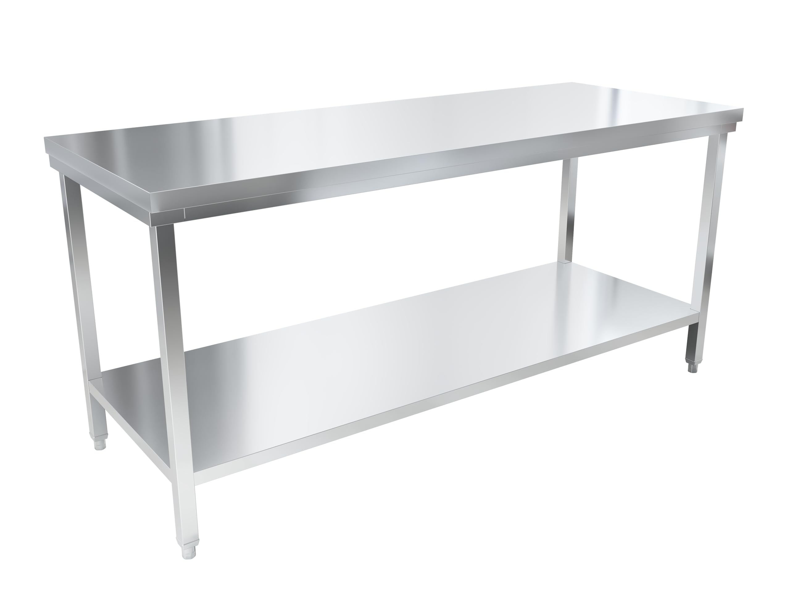 METRO Professional Table de Travail GWTS4187, Acier Inoxydable, 180 x 70 x 85 cm, argenté