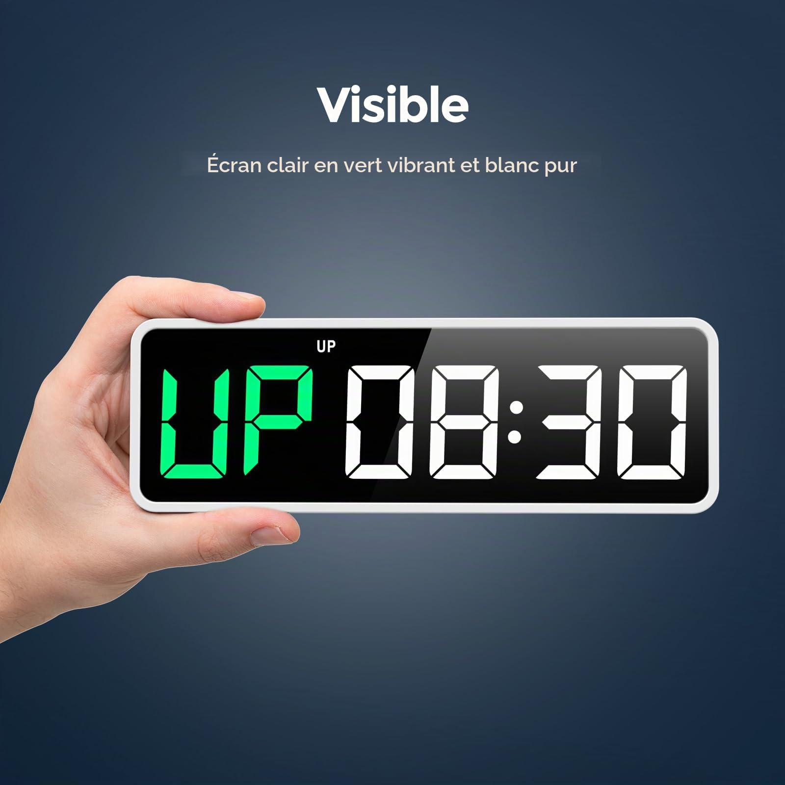 REACHER Chronomètre de Gym Portable pour Maison Garage, Compte à Rebours/Montée, Chronomètre, Timer Intervalles d'Entraînement avec Batterie Puissante, Aimant Fort, Timer Fitness Crossfit Boxe HIIT