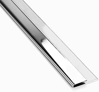 Vinyl Abschluss- / Einfassprofil Edelstahl V2A L250cm H2mm, silber glänzend