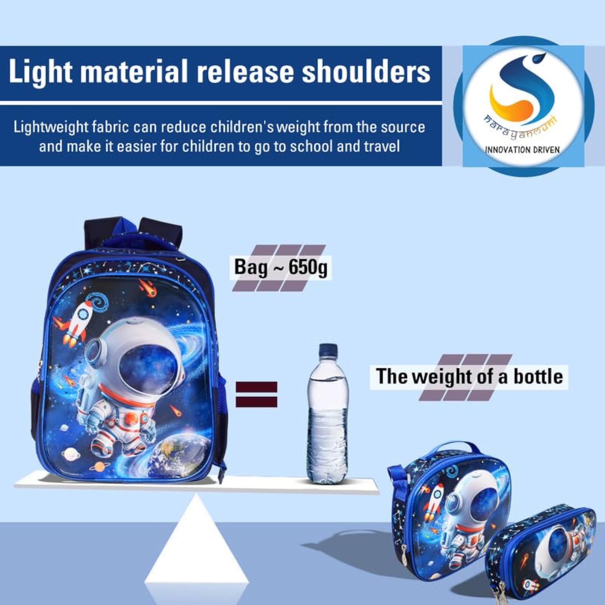 Space School Backpack with Honeycomb Design