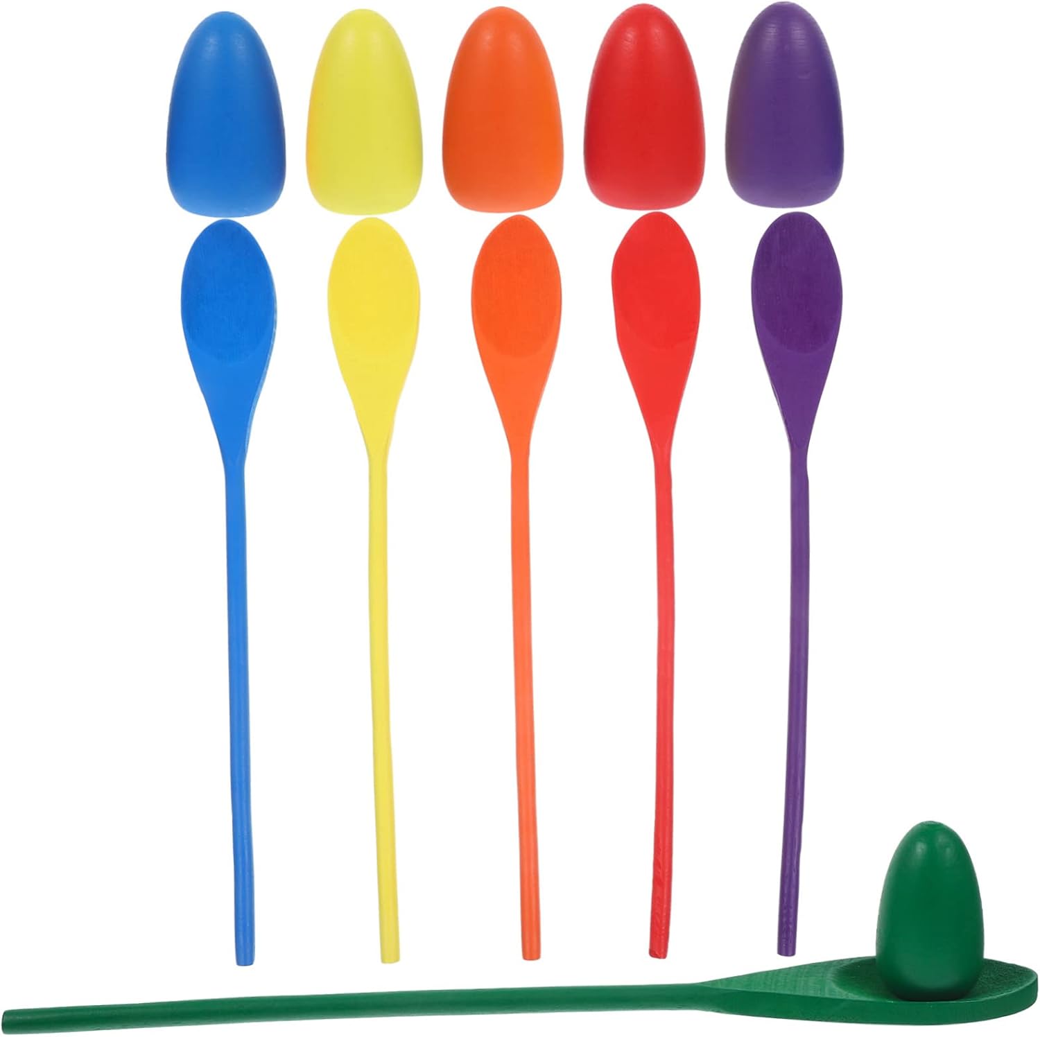 GAFOKI 6pcs Wooden Eggs Kids Outdoor Toys Outdoor Winter