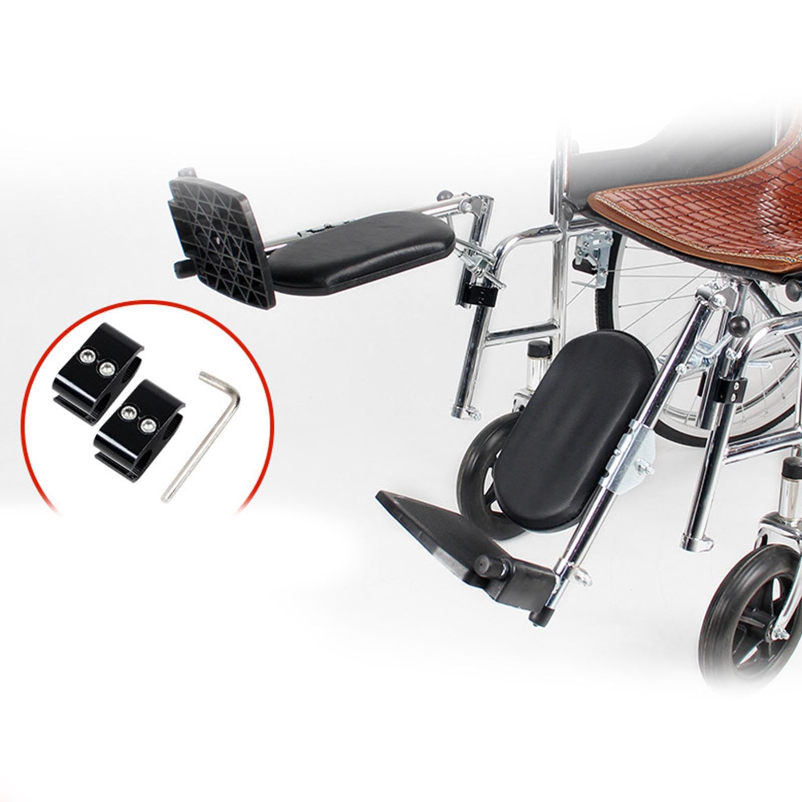 Reposapiés para sillas de ruedas estándar Premium para silla de ruedas, fácil de instalar, derecho, 15 x 10 x 5 cm
