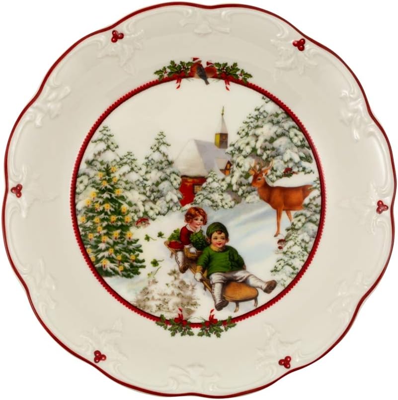 Villeroy & Boch Toys Fantasy Large Sleigh Ride Bowl, 24,5 x 24,5 x 4 cm, White