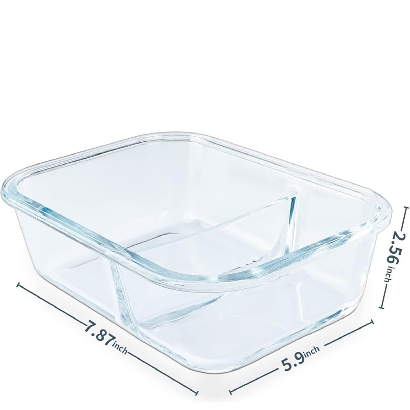 Bento Lunch Boite Lot de 2 boîtes de Conservation en Verre avec couvercles, boîtes à bento hermétiques(White)