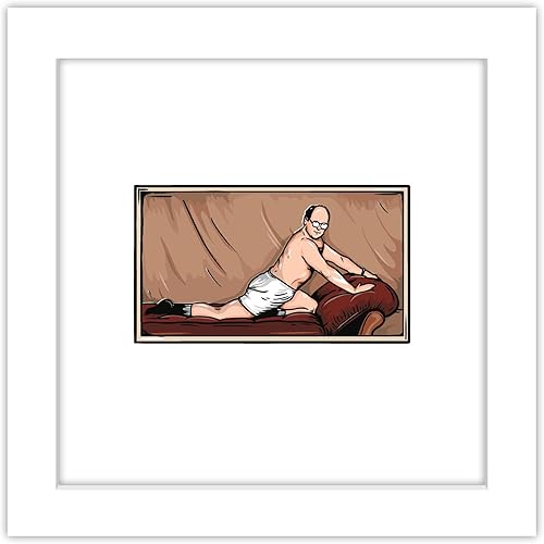 Trends International Gallery Pops Seinfeld - Póster ilustrado de pared de George Costanza The Art of Seduction, 12 x 12 pulgadas, versión de marco