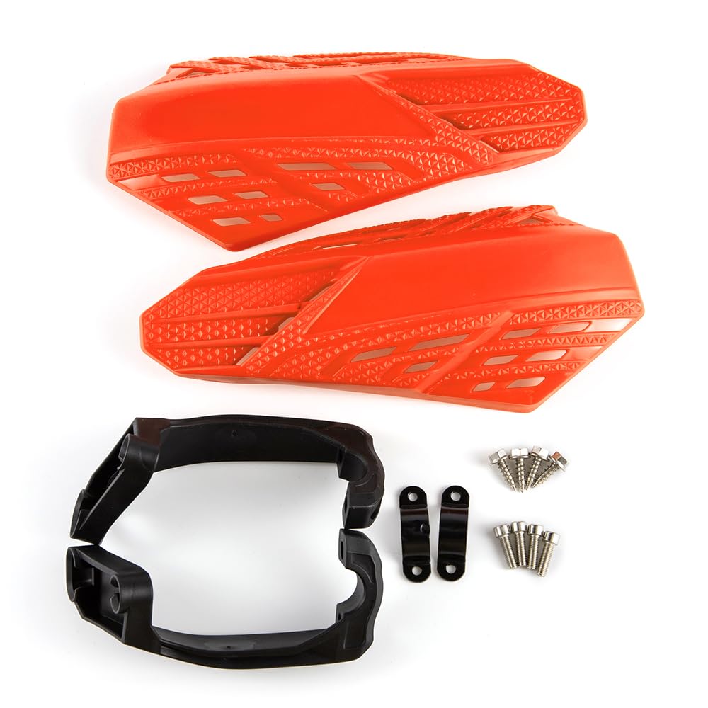 Protège-mains moto pour motos tout-terrain pour 22 mm 25 mm 28 mm protege mains moto avec protection pour les mains pour motos tout-terrain Compatible avec quads bobbers choppers (Orange)