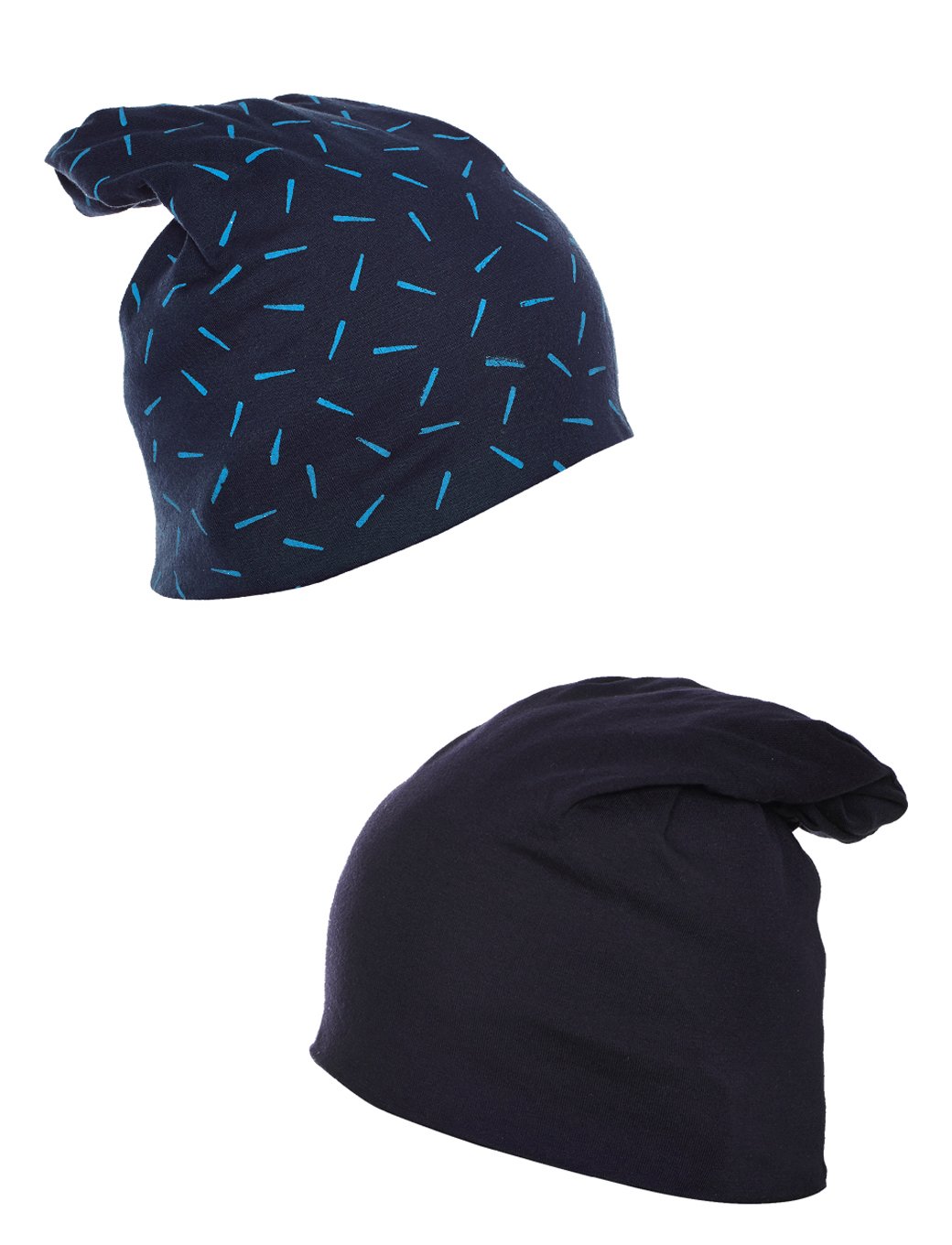 mack jonney VIMAL JONNEY Cotton Printed Navy Blue And Plain Navy Blue Beanie Cap Women(Pack Of 2)-Cap_Prt_No.3_Nvy_Cap_Nvy_02 Free Size-picture-10