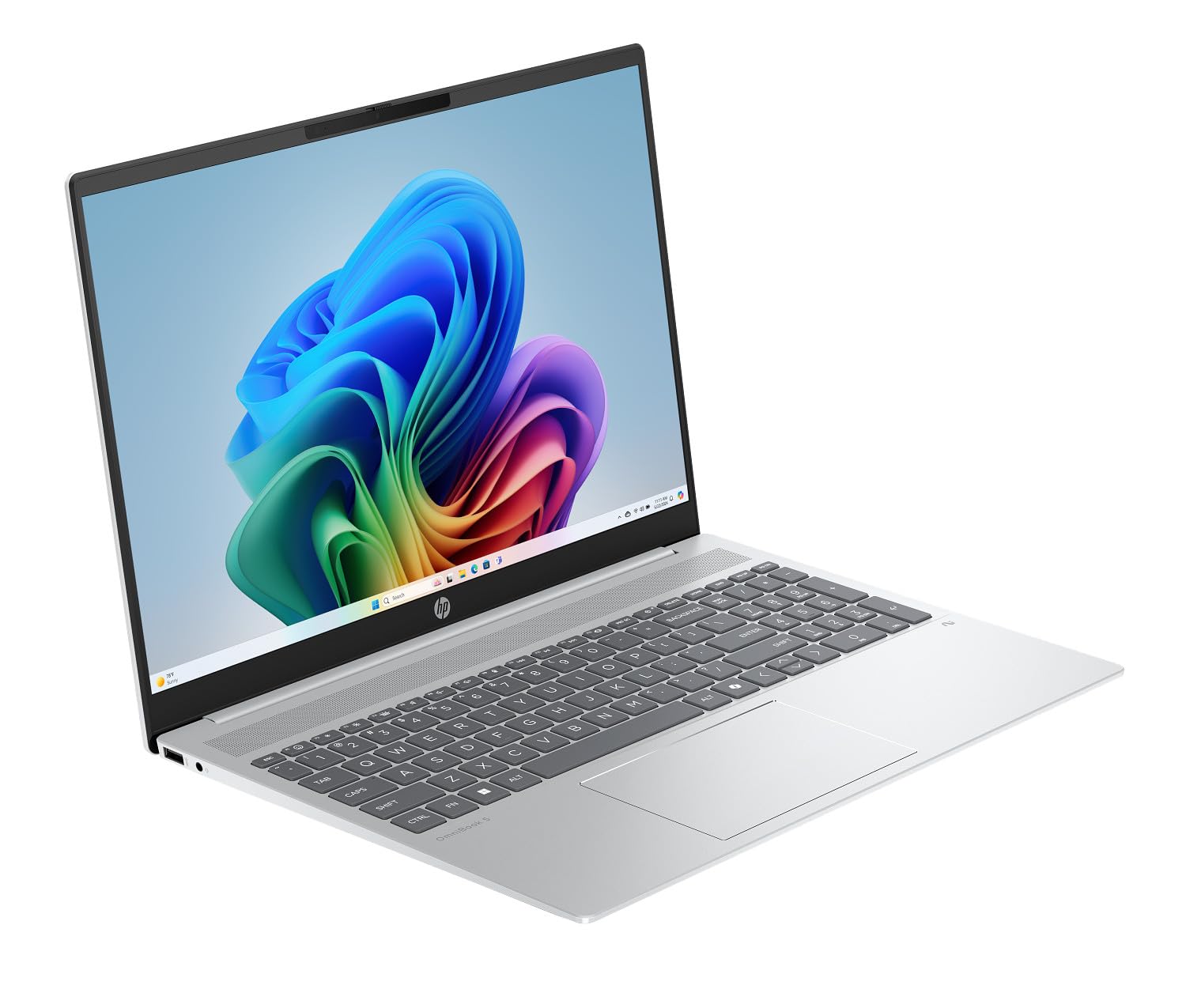 HP OmniBook 5 16-ag1001sf Ordinateur Portable 16" 2K IPS, PC Portable (AMD Ryzen AI 5 340, RAM 16 Go, SSD 512 Go, AMD Radeon Graphics, Windows 11), Laptop Gris, Clavier AZERTY