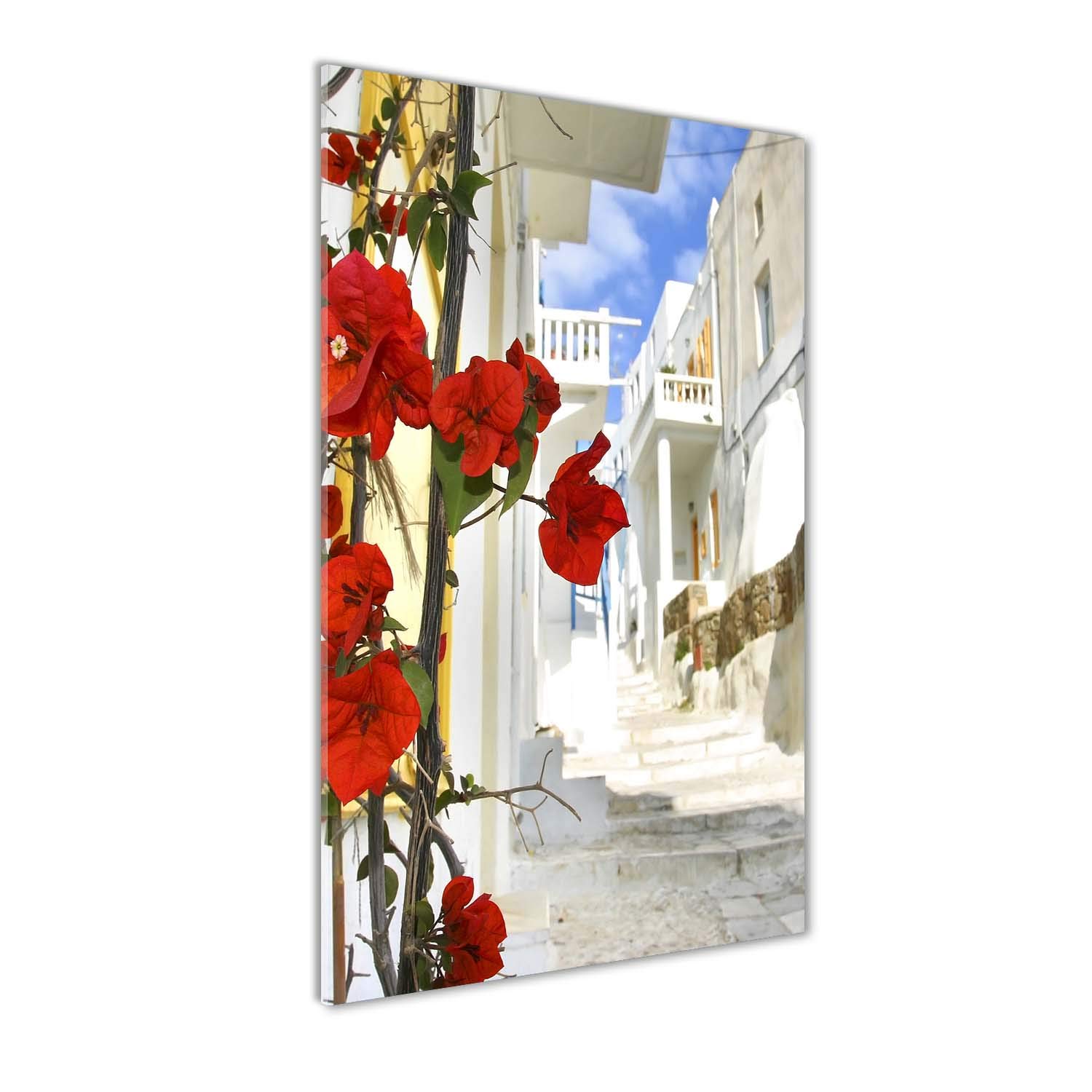 Décoration murale luxe Tulup Mykonos en verre trempé 70x140 cm au design haut de gamme