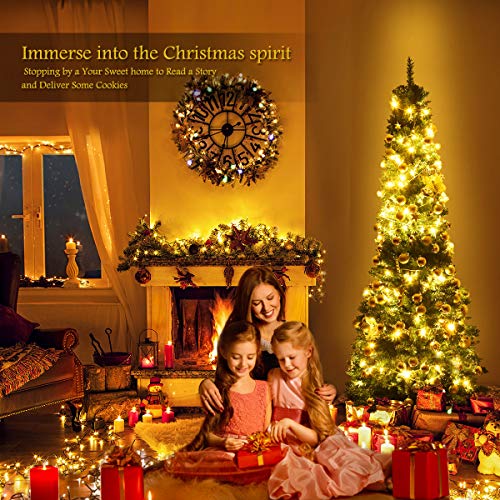 Giantex ARTIFICIAL PENCIL CHRISTMAS TREE Premium Hinged Pine Tree thumb #1