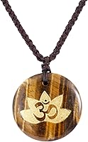Vista 2 de TUMBEELLUWA Stone Pendant Necklace Amulet Reiki Healing Crystal Chakra with Nylon Cord Handmade Jewelry for Women