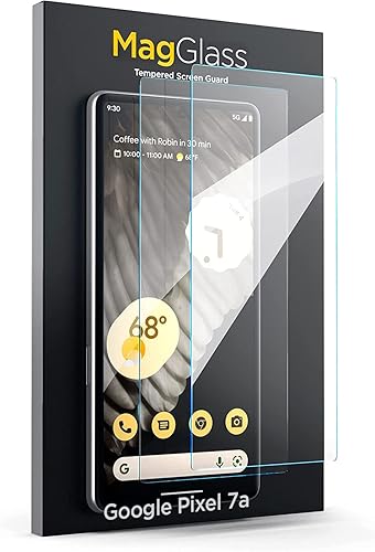 magglass Paquete de 2 protectores de pantalla para Google Pixel 7A, vidrio templado de ultra alta claridad (compatible con funda), incluye aplicador