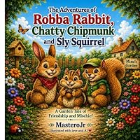 The Adventures of Robba Rabbit, Chatty Chipmunk, and Sly Squirrel: A Garden Tale of Friendship and Mischief (MasteroJr Adventures Stories • Facts • Activities) 1965523145 Book Cover