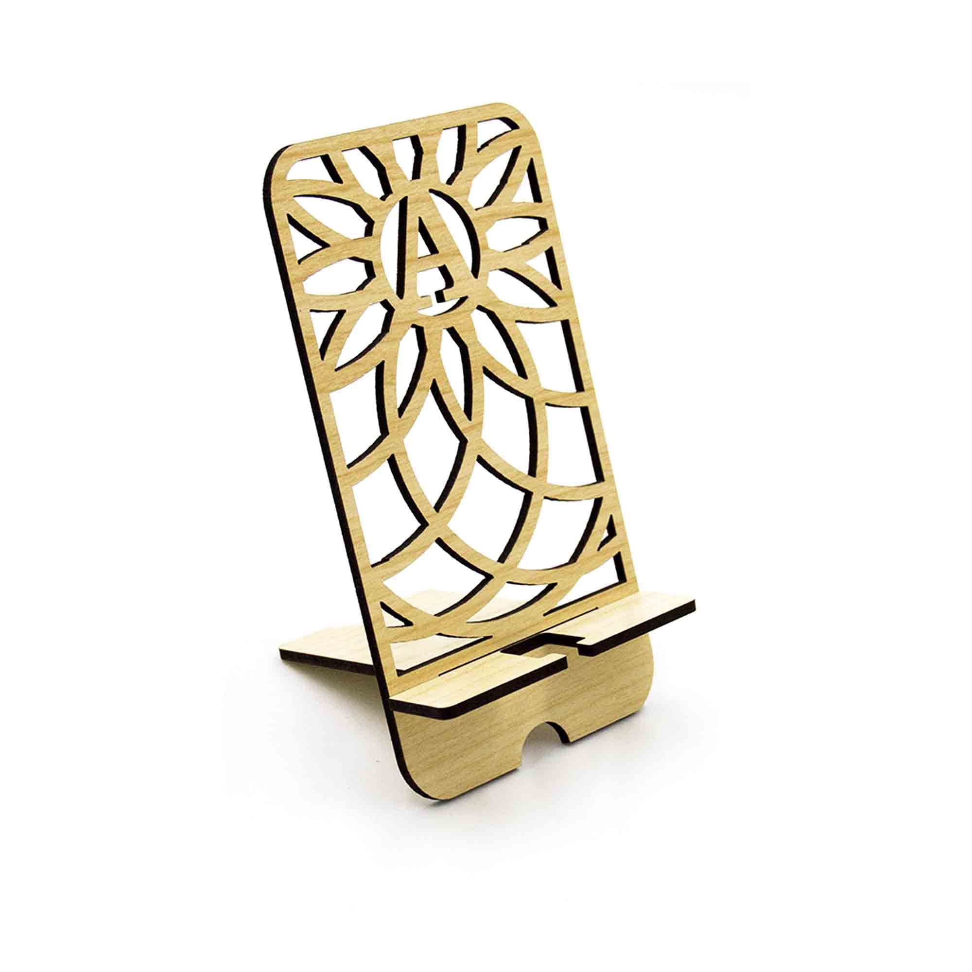 marstanal Personalized Phone Stand, Wood Phone Stand, Letter Phone Stand, Phone Stand, Mobile Stand, Mobile Phone Holder, Phone Stand For Desk, Desktop Stand - Torus (C)