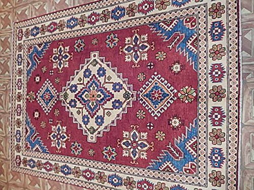 Kazak Wool Pile Carpet Handmade Area Rug 5X7 4' 11'' X 6' 6'' #TOP1