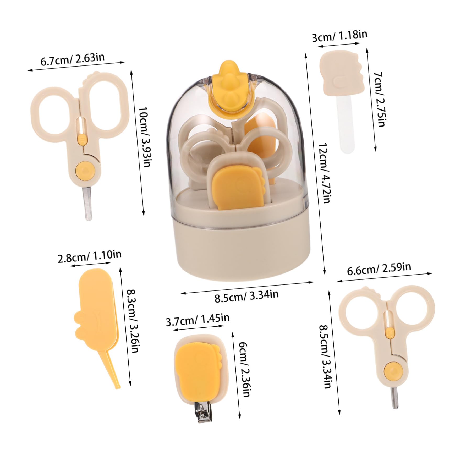 Kit de Cortaúñas Seguro para Bebés 1 Juego de Acero Inoxidable