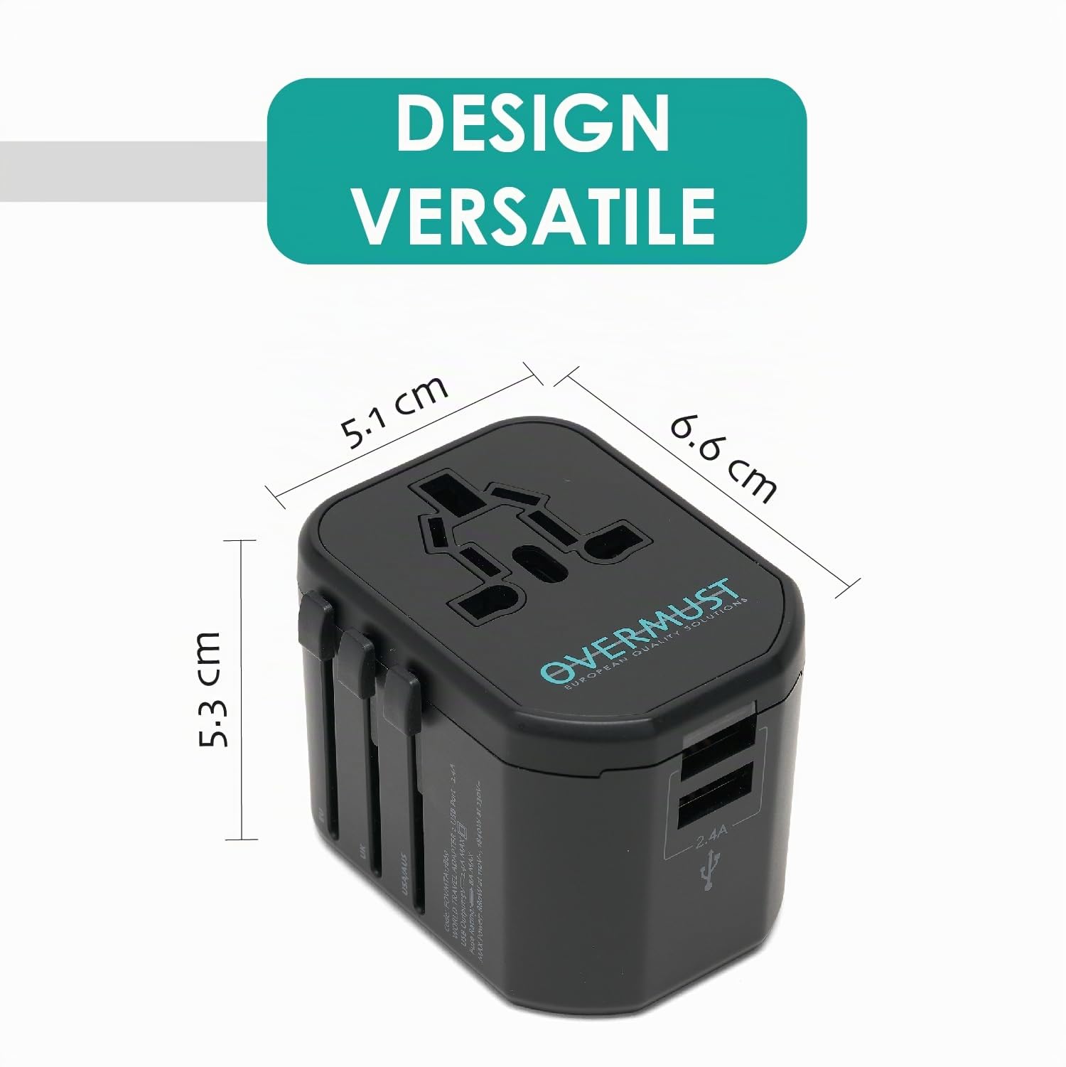 OVERMUST Adattatore Universale da Viaggio — immagine 2 di 10