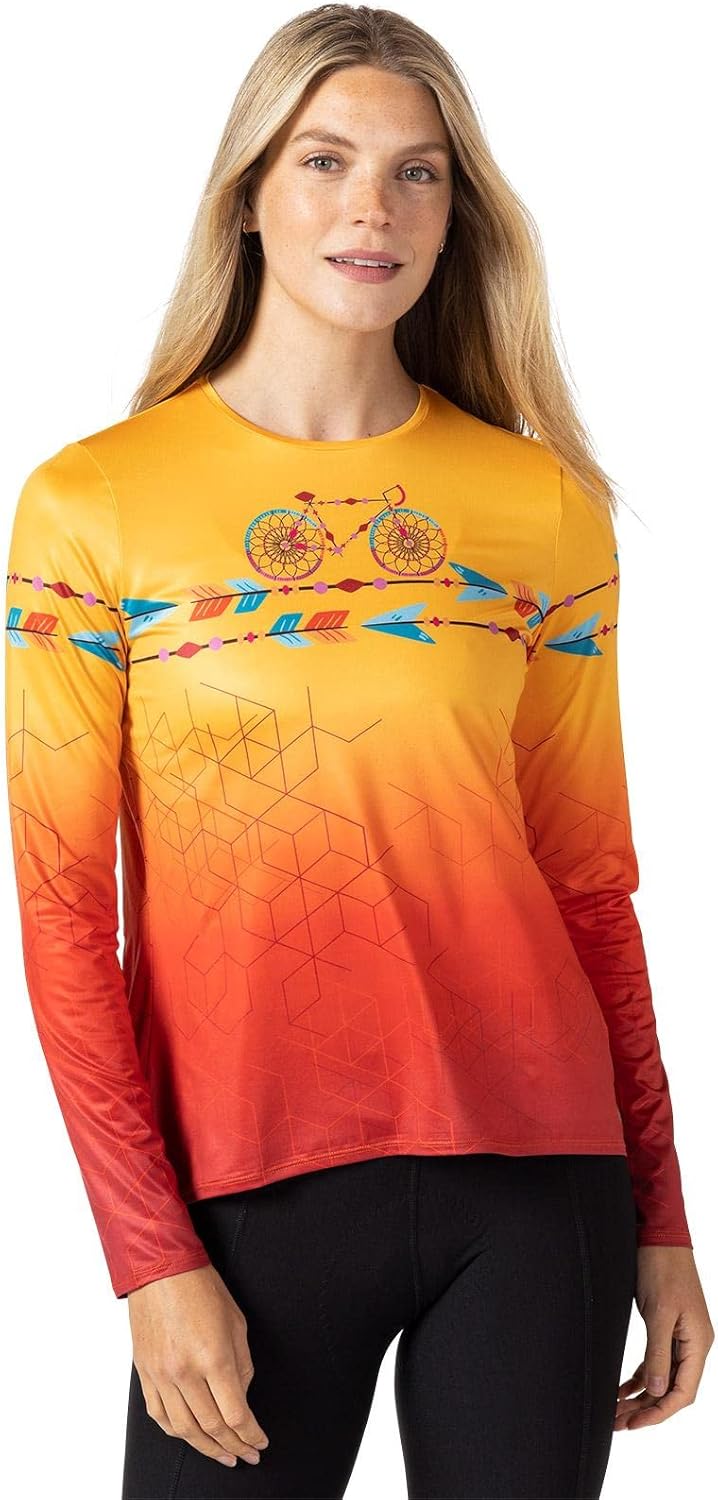 Terry Soleil Long Sleeve Flow Top - Women's Relaxed Fit UPF 50+ Sun Protective Cycling Jersey, Regular & Plus Sizes : Clothing, Shoes & Jewelry