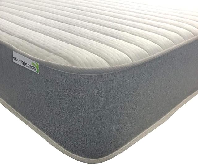 Starlight Beds - Double Mattress. Double Memory Fibre Foam Mattress. 4ft6 Memory Fibre Foam Sprung Mattress with Luxurious Jersey Knitted Fabric