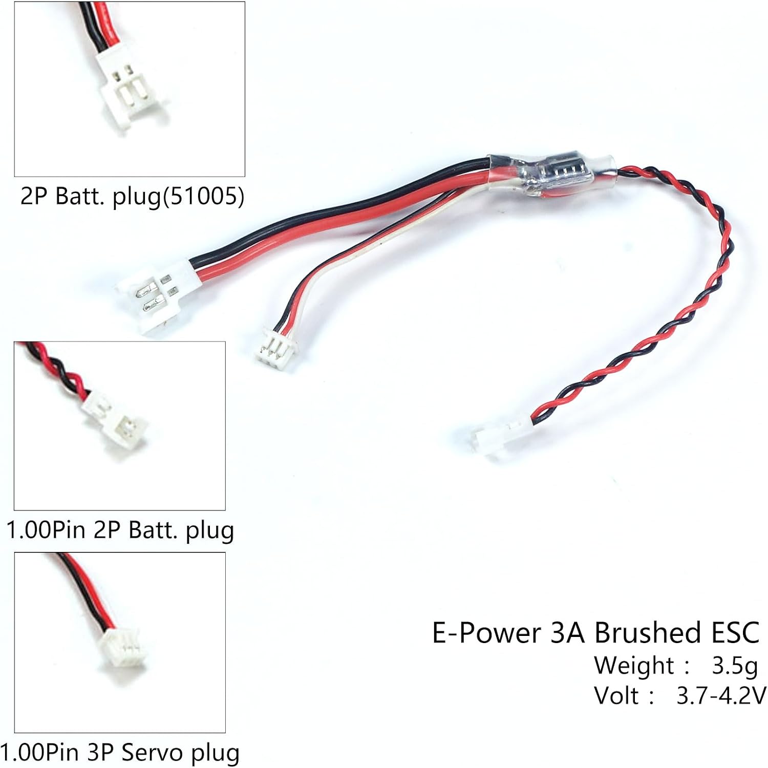 BE903 3A Single Cell Brush Electric Speed Controller 1pcs/2pcs for Choice (BE008*1pcs)