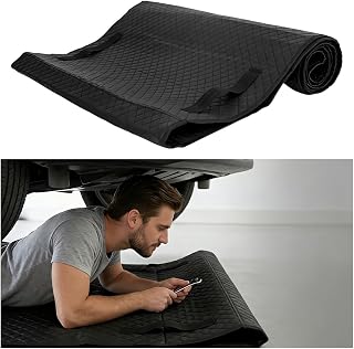 Car Rolling Creeper Mat, 58" × 28" Foldable Portable Waterproof Under Vehicle Repair Mat, Ground Clearance Mechanic Creeper Repairing Mat, Universal Automotive Accessories