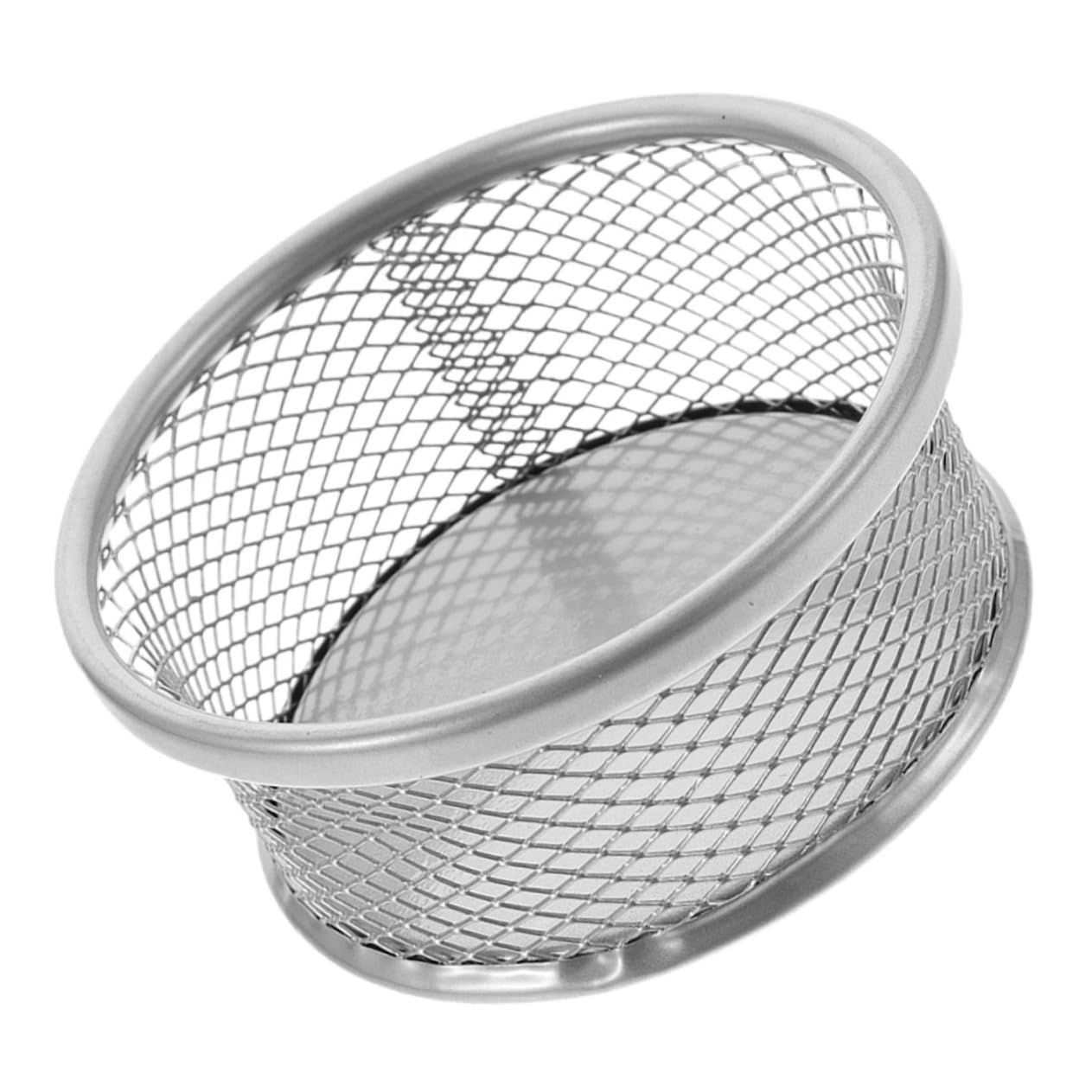 Cabilock Metal Paper Clip Holder Mesh Storage Basket for Desk Organization Multi Functional Office Supply Container for Household Storage and Sundries Dispensing